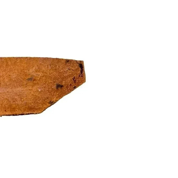 CAUSE AND EFFECT SUEDE LEATHER BELT BROWN ROUGH TEXTURED cowboy - Picture 3 of 8